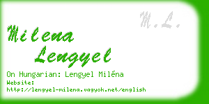 milena lengyel business card